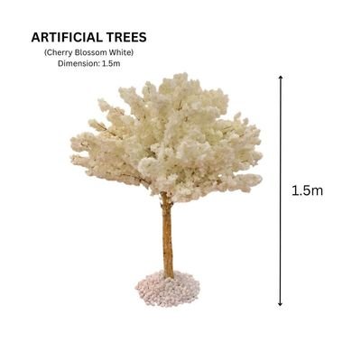 Cherry Blossom-150×120×120CM-White Artificial Tree - Image 5