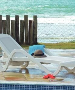 Alternative view of Tramontina Cancún White Polypropylene Sunlounger-White