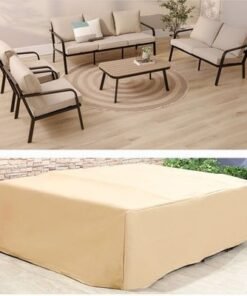 Outdoor Protection Cover for Ivory Sofa Set - 7 Seater - L280 x W240 x H80cm - Beige - Image 3