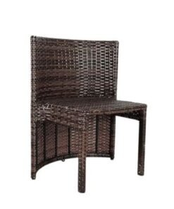 Alternative view of Kustom Deco 3-Piece Patio Bistro Set, Woven Rattan Furniture with Round Glass Table, 2 Cushioned Chairs, Brown L65 x W65 x H75 - Brown