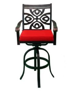 Alternative view of Swivel Bar Chair-Sandiego Style-61x55x121Cm-Aluminum-1Year