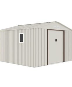 Alternative view of CamelTough Outdoor Metal Storage Shed, 11.2x10.6 feet, Garden Metal Shed Beige, CT-644
