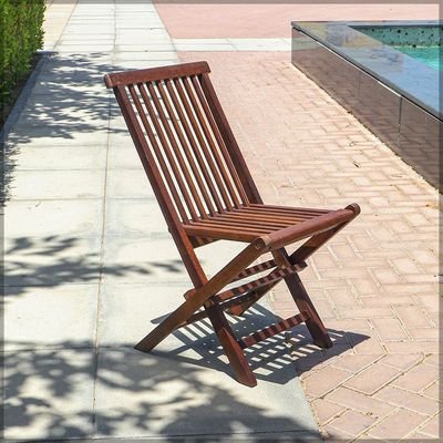 Foldable Eucalyptus Wood Chair - Outdoor Wood Chair For Garden Furniture Balcony Pool Side and Outdoor Area use - Image 2