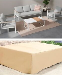 Outdoor Protection Cover for Alba Sofa Set - 5 Seater - L260 x W160 x H80cm - Beige - Image 3