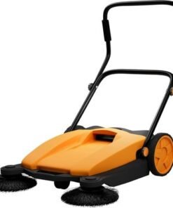 Alternative view of Walk-Behind Outdoor Hand Push Sweeper - 2.66 Gallon Capacity, 27.5" Sweeping width, Sweeps up to 19,000 ft²/Hour,