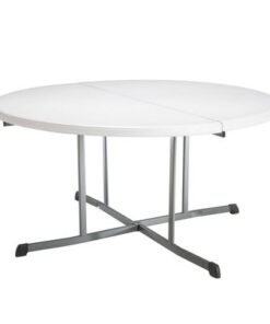 Alternative view of Lifetime 60 Inch, Round Commercial, Fold-in-Half Table,10 Year Limited warranty, White Granite Colour, LFT-5402