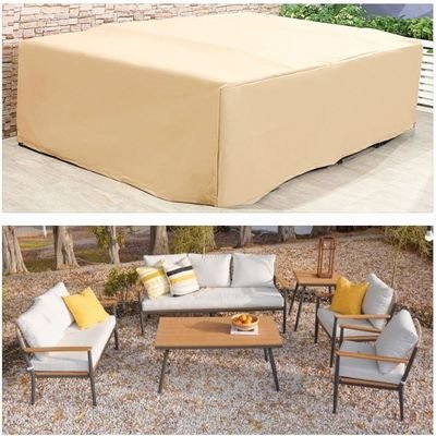 Protection Cover for Camila 7-Seater Steel Sofa Set - L300 x W220 x H85cm -Beige - Image 2