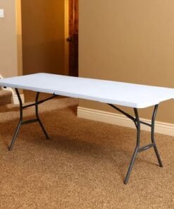 Alternative view of Lifetime 6 Ft Fold-In-Half Table, Rectangle, Residential, White Granite Colour, LFT-80333