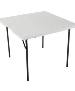 Alternative view of Lifetime 37 Inch Square, Fold In Half Table, Light Commercial, White Granite Colour, LFT-80100