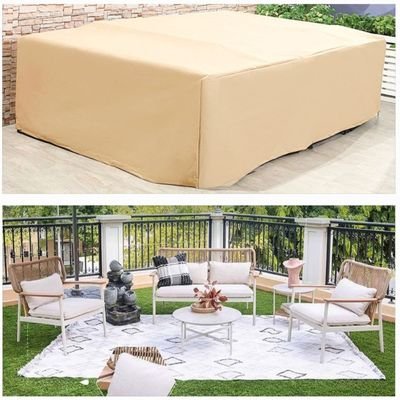 Protection Cover for Bisselle 4-Seater Sofa Set L240 x W170 x H85cm - Beige - Image 2