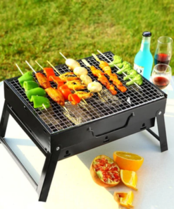 Alternative view of Portable Charcoal BBQ Grill Black 20x35x27cm