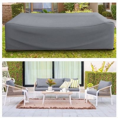Protection Cover for Ashen 5-Seater Sofa Set - L280 x W170 x H75cm - Grey - Image 2