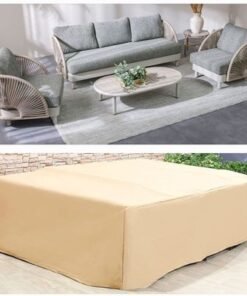 Outdoor Protection Cover for Bruce Sofa Set - 5 Seater - L320 x W180 x H75cm - Beige - Image 3