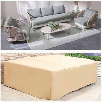 Outdoor Protection Cover for Bruce Sofa Set - 5 Seater - L320 x W180 x H75cm - Beige - Image 3