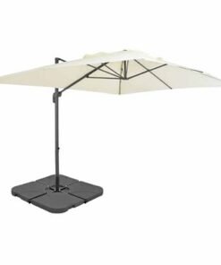 Aluminum Parasol with water base-225×41×136-Beige-1 year Warranty