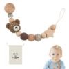 Sweet Life Pacifier Clip, Cute Animal Pacifier Holder Clip for Boys and Girls, Most Pacifiers, Baby Teethers, Baby Shower and Baby Essentials