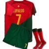 Ronaldo Kids Soccer Jersey 7# Jersey Youth Kid Soccer Jerseys, T-Shirt Trunks Socks Soccer Shirt Set