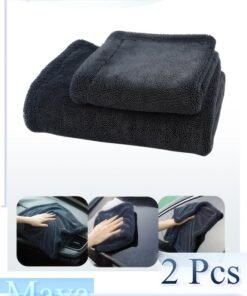【Premium Car Care】1400 GSM Car Microfiber Towel cleaning Twisted loop large 40x60 cm, 20x30 cm，premium car microfibre drying detailing cloth Super Absorbent Lint free No streaks no Scratches soft on all surfaces effortless,2 Pcs set