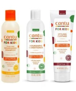 Cantu Care For Kids Nourishing Shampoo And Conditioner And Styling Custard 3 Pcs