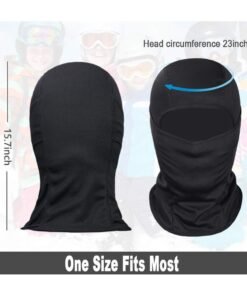 Chabeia Balaclava Face Mask – Lightweight UV Protection for Skiing, Motorcycle Riding, Cycling & Running, Multi-Use Sports Mask (Black) - Image 5