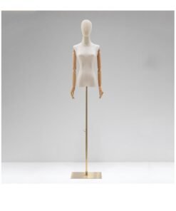 Arabest Female Mannequin Dress Form, Adjustable Height Model Body Display Torso with Metal Square Base Stand, Multipurpose Body Manikin for Dress Jewelry Sewing Clothing
