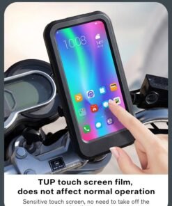 Motim Bike Phone Mount Holder for Bike and Motorcycle, Touch Screen Waterproof Adjustable Electric Scooter Motorcycle Phone Mount, Bicycle Cell Phone Holder Clamp for Handlebar - Image 4