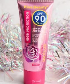 Kiss Beauty Sunscreen Cream SPF90 PA +++ 60ml High Protection UV Sunblock Face and Body Moisturizing Lightweight