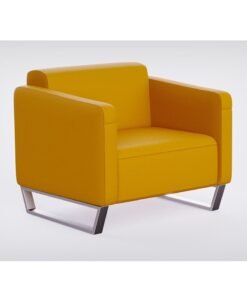 Mahmayi 2850 Single Seater PU Sofa - Yellow 74x78x77 Cm