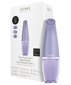 GESKE Aqua-Stream Face Cleanser | 8-in-1| Multifunctional Hydra Face Care Device  | Professional FacialSuction  Cleaning  Moisturizing and Exfoliating Device for Home Use- Purple