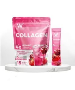 Wink White Collagen Pink Glow Plus Drink – 4X Brightness Formula with Glutathione & Vitamin C – 15 Sachets (No Sugar Added)