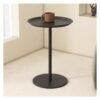 Small Round Side Table, Drink Tables for Narrow Spaces, Pedestal End Table Stand for Living Room, Modern Black Small Nightstand for Bedside, Round Table for Bedroom Sofa-Side（size：35*35*60cm ，black）