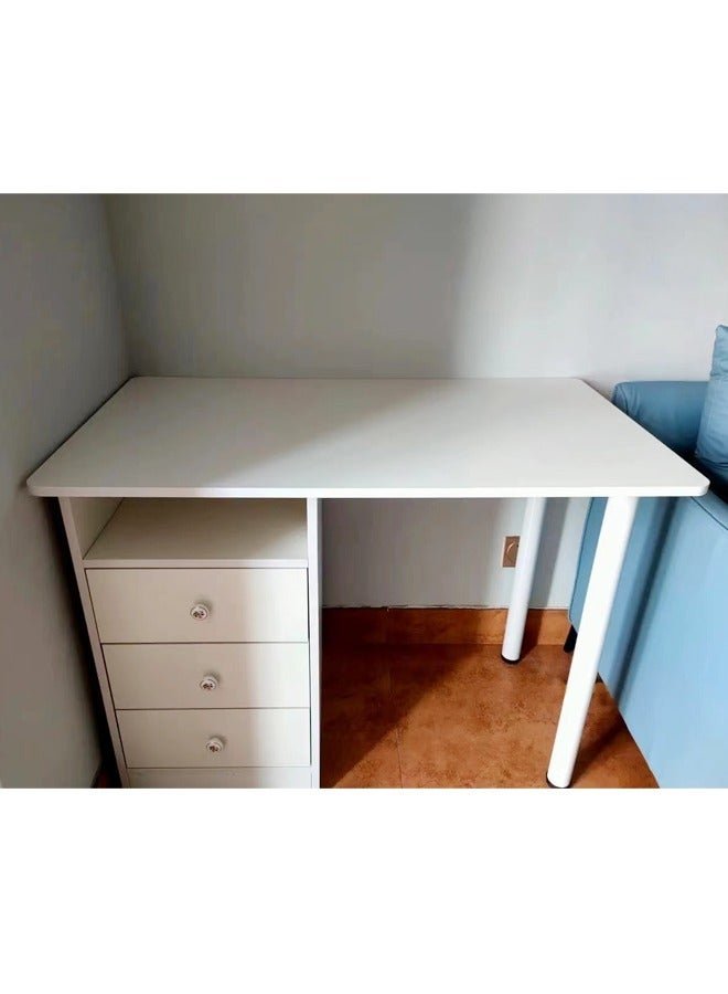 C&C Home Modern Design Computer Desk Simple Rectangular Writing Study Table with Storage Drawers Workstation Table for Bedroom Home Office 120x48x73 cm