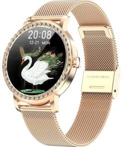 VIKUSHA Men's & Women's Activity Tracker Smartwatch with Heart Rate Monitor/Step & Calorie Counter (Gold)