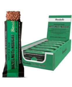 Barebells Hazelnut & Nougat High Protein and Low Carb Bar, 12 x 55g (1,94 oz) Low Sugar Snack Protein Bar with 20g protein