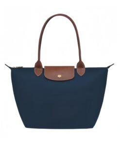 Longchamp Women's Medium Tote Bag, Handbag, Shoulder Bag Navy Classic Style