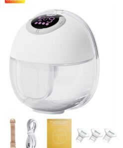 Osowake Wearable Breast Pump for Breastfeeding, S32 Electric Portable Hands Free Breast Pump with 4 Modes & 9 Levels, Leak-Proof & Low Noise, LCD Display,with 17/19/21mm Flange