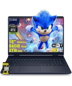 DELL (Upgraded Version) Alienware 16X Aurora Gaming AI Laptop 16" QHD WQXGA (100% DCI-P3) Intel 24-core Ultra 9 275HX (Up to 13 Tops) 32GB RAM 2TB SSD GeForce RTX 5070 Thunderbolt Wi-Fi7 Windows 11 Home ICP Hub/Copilot AI PC, Blue English Blue English Blue