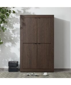 Home Box Riccardo 4-Door Brown Cabinet for Home