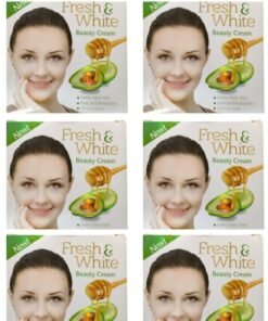 fresh & white Beauty Cream For Whitening Face & Body With Avocado & Honey 30 g 6 Pcs