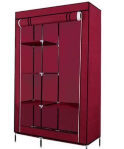 fabric foldable assemble portable dustproof closet wardrobe with cover
