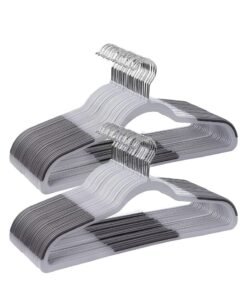 Red Dot Gift 30 Pieces Plastic Coat Hangers Heavy Duty Durable And Non-Slip Premium Quality Plastic Suits Hangers 0.5 cm Thickness Space Saving 360º Swivel Hooks 45 cm Wide