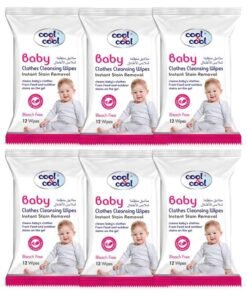 Cool & Cool Pack Of 6 Baby Clothes Cleansing Wipes 12S 72 Wipes