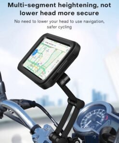 Motim Bike Phone Mount Holder for Bike and Motorcycle, Touch Screen Waterproof Adjustable Electric Scooter Motorcycle Phone Mount, Bicycle Cell Phone Holder Clamp for Handlebar - Image 3