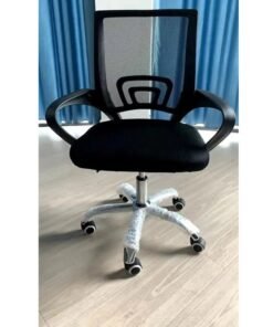 LW Mesh Adjustable Office Chair with Metal Leg, Ergonomic Chair Black 25x55x50cm - Image 4