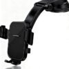 Happy D Car Mobile Holder Ultra-stable Car Holder with Strong Suction Cup Suitable for Dashboard/Windshield/Air Vent, 4.5-7.2 Inch Smartphones, iPhone 16/15 Series, Galaxy S24 S23, Xiaomi, Black