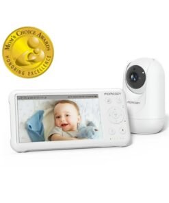 Momcozy Video Baby Monitor, 1080P 5" HD Baby Monitor with Camera and Audio, Infrared Night Vision, 5000mAh Battery, 2-Way Audio, Temperature Sensor, Lullabies and 960ft Range, Ideal for New Moms