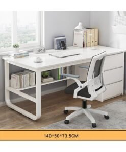 Alissa 140cm White Computer Desk with 3 Drawers – Modern Home Office & Study Table with Storage - Image 4
