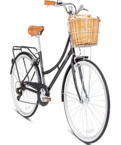 Spartan Platinum City Bike | 26 Inch Wheel Size | 7 Speed Gear Shifter | Black Color With Basket - Image 3