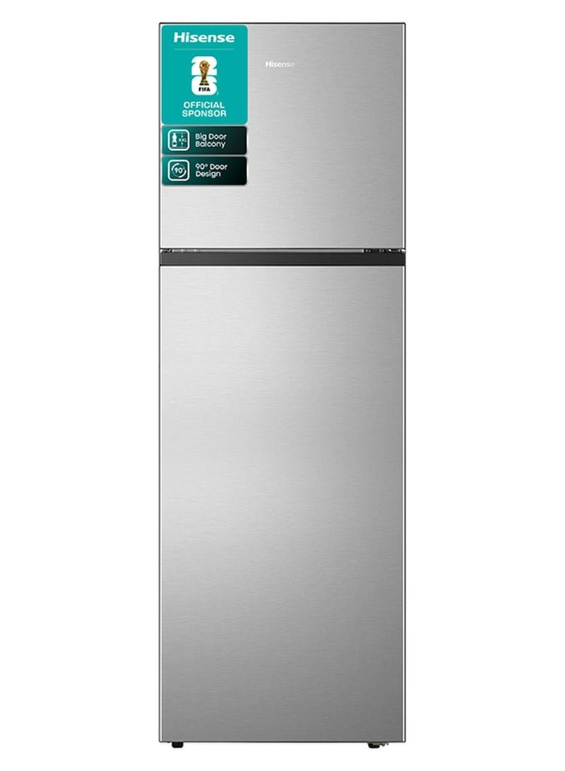Hisense 328L Gross/251 Net Capacity Top-mount Refrigerator , Right open, Total No frost, Recessed handle RT3N328NAI Silver
