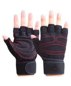 Alternative view of VIUAUAX Fitness gloves men and women protective non-slip wrist guard barbell cycling sports equipment half-finger gloves.Workout Gloves with Wrist Support Anti-Slip Silica Gel Grip Adjustable Velcro Strap Weightlifting Gloves For Cross Fit Fitness Cycling .